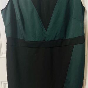 Elegant Green and Black Dress
